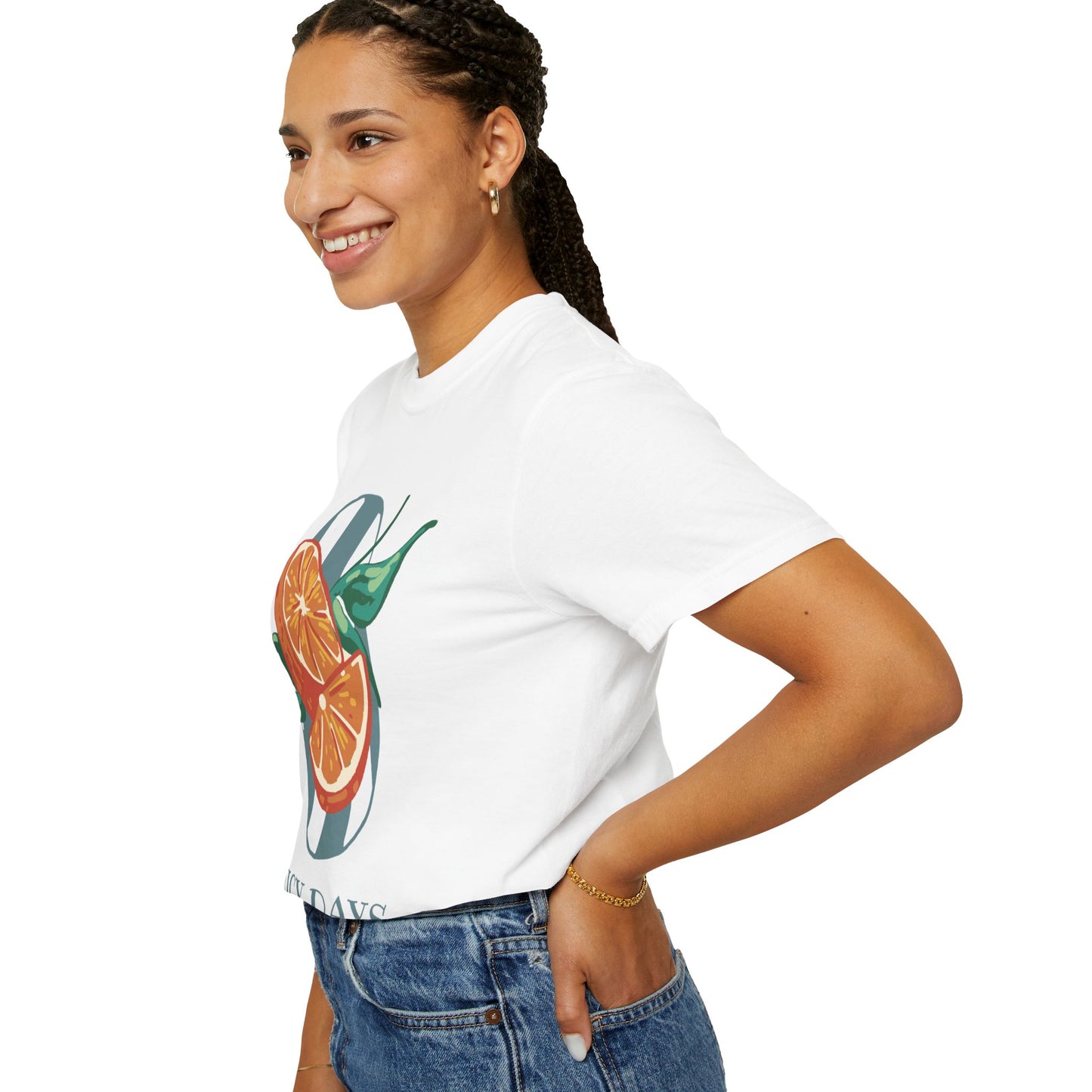 Juicy Days Unisex Garment-Dyed T-shirt, Summer Vibe Shirt, Fruit Graphic Tee, Casual Wear, Gift for Foodies