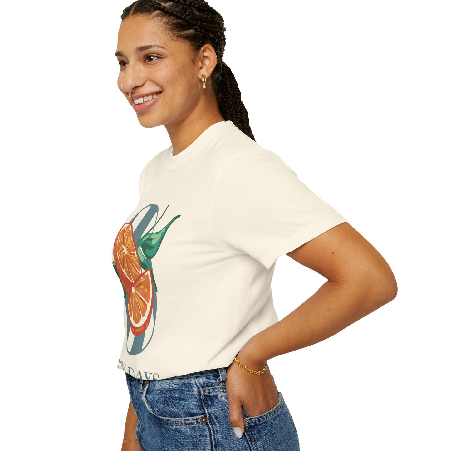 Juicy Days Unisex Garment-Dyed T-shirt, Summer Vibe Shirt, Fruit Graphic Tee, Casual Wear, Gift for Foodies