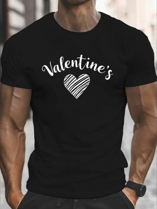 Love Valentine'S Day T-Shirt,   Couple T-Shirt, Couple Christmas, Fashion Casual T-Shirt, Short-Sleeved T-Shirt